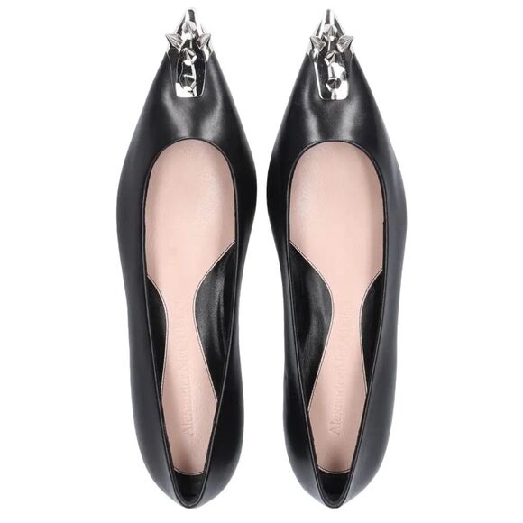 Alexander McQueen Leather Punk Stud, Ballerina Flats, New, Size 37 - Picture 12 of 12